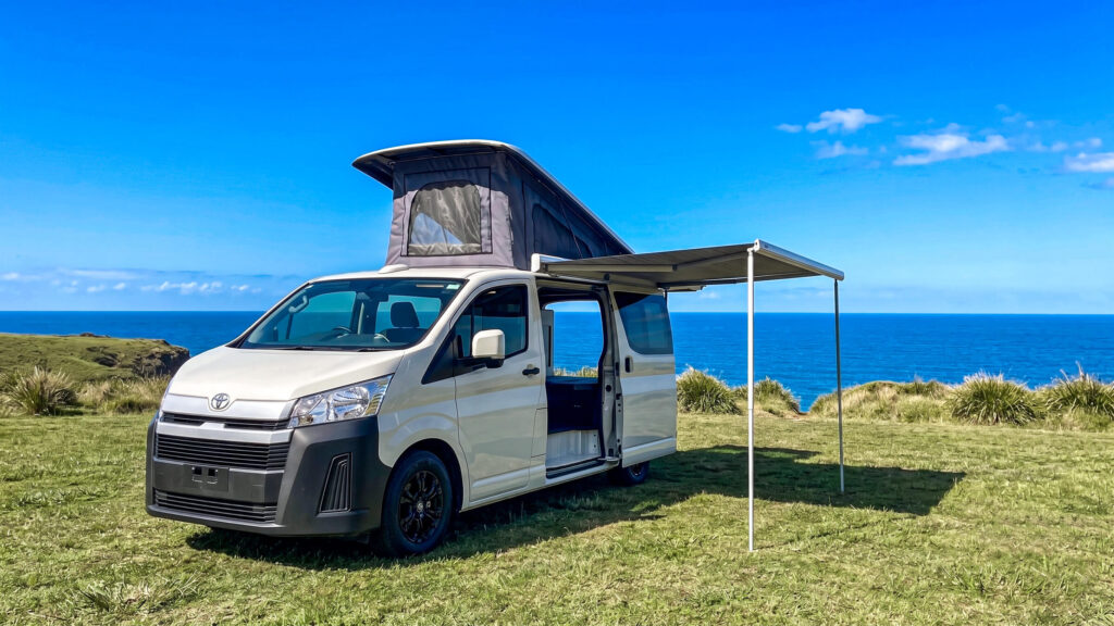 Coastal Camper Toyota HiAce by the sea